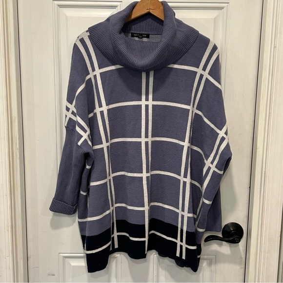 Tint & Shadow Womens Dolman Slv Cowl Neck Sweater Size L/XL Purple - Picture 1 of 9